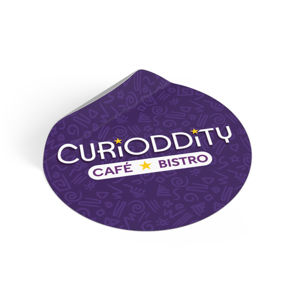 CURiODDiTY Round Vinyl Stickers Purple