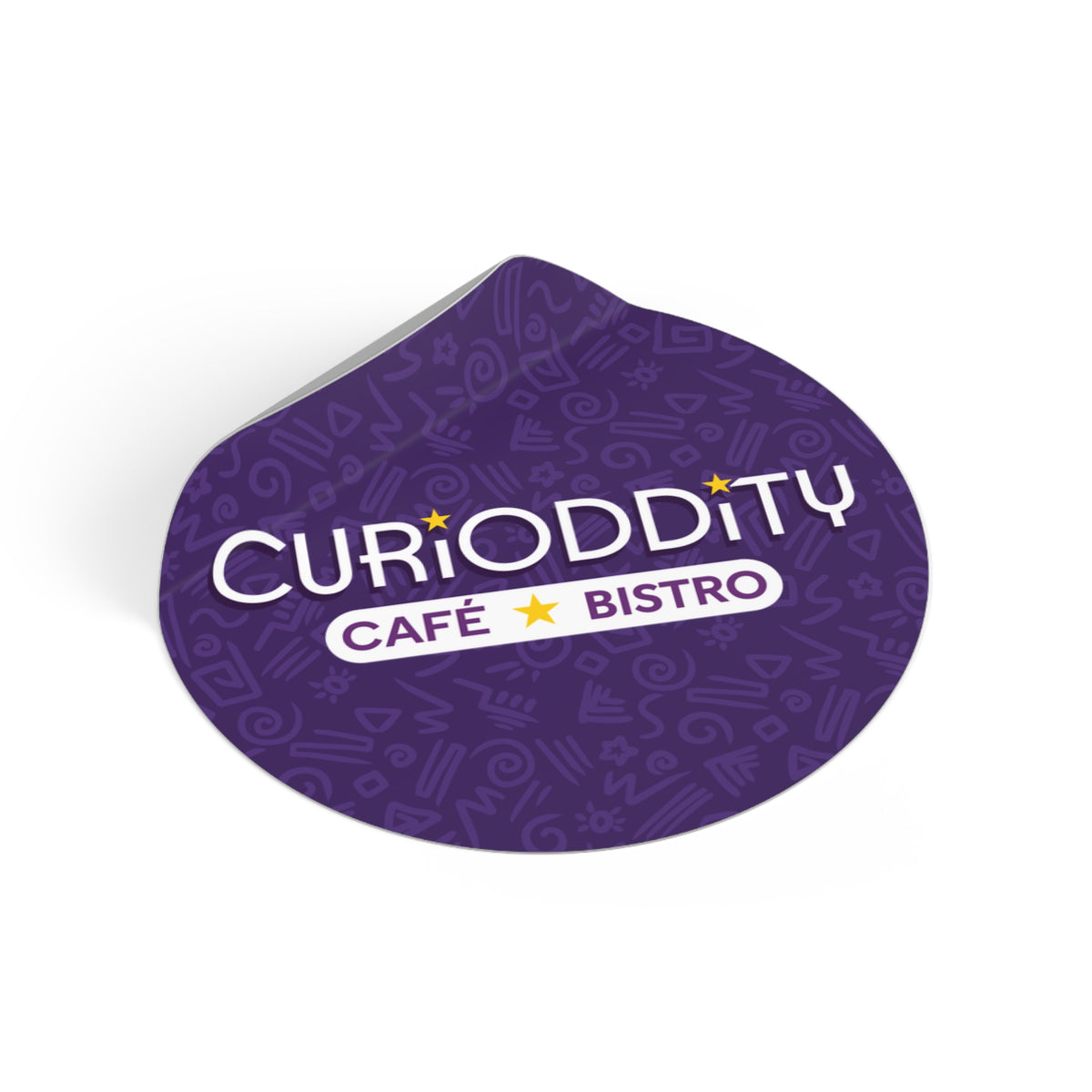CURiODDiTY Round Vinyl Stickers Purple