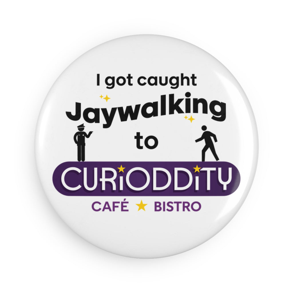 CURiODDiTY Button Magnet, Round "Jaywalking" (1 & 10 pcs)