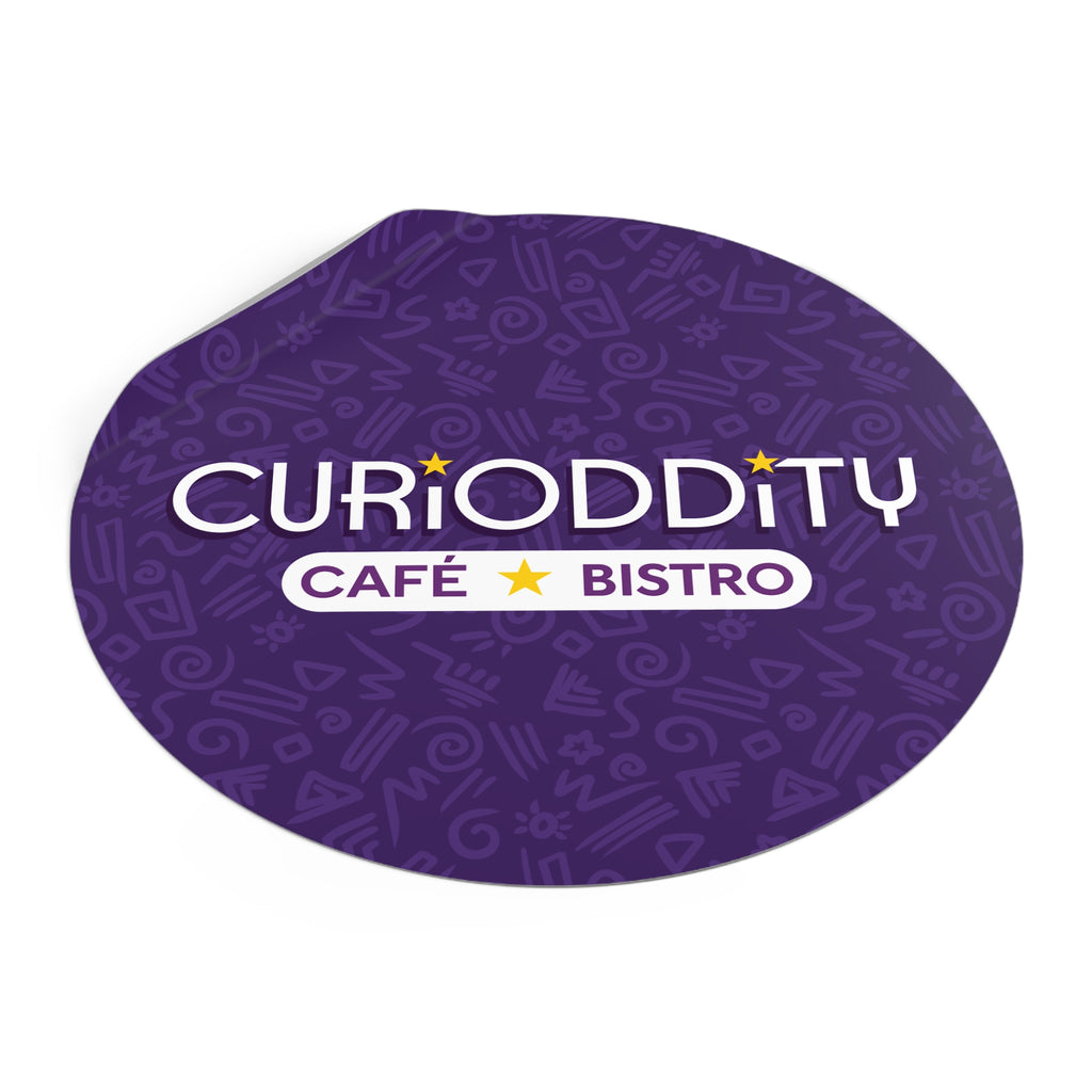 CURiODDiTY Round Vinyl Stickers Purple