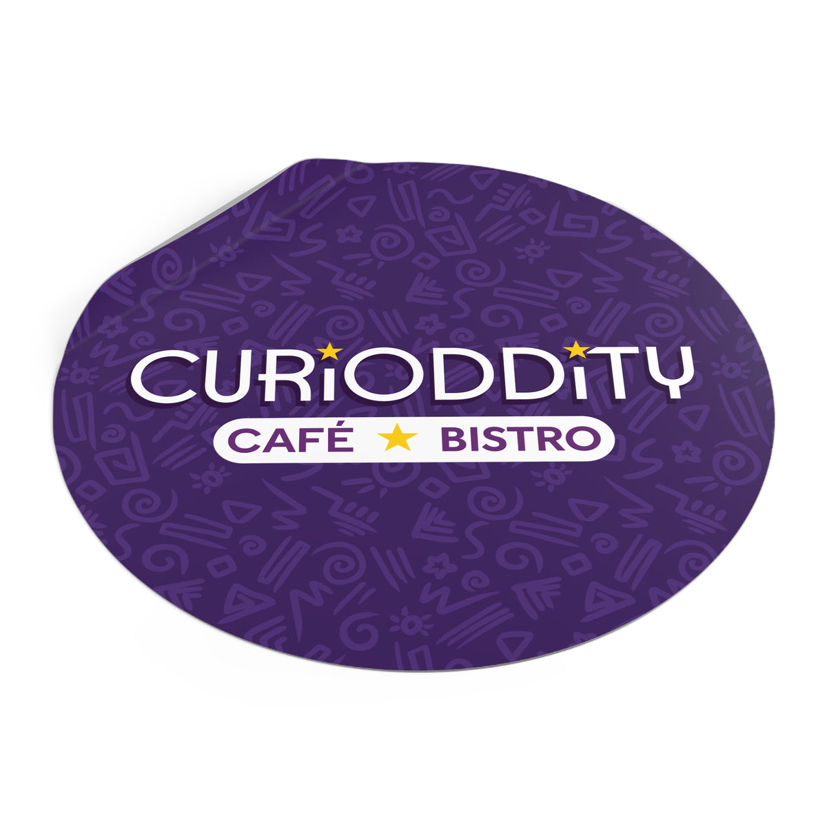 CURiODDiTY Round Vinyl Stickers Purple