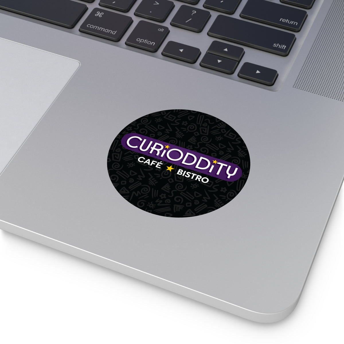 CURiODDiTY Round Vinyl Stickers Black