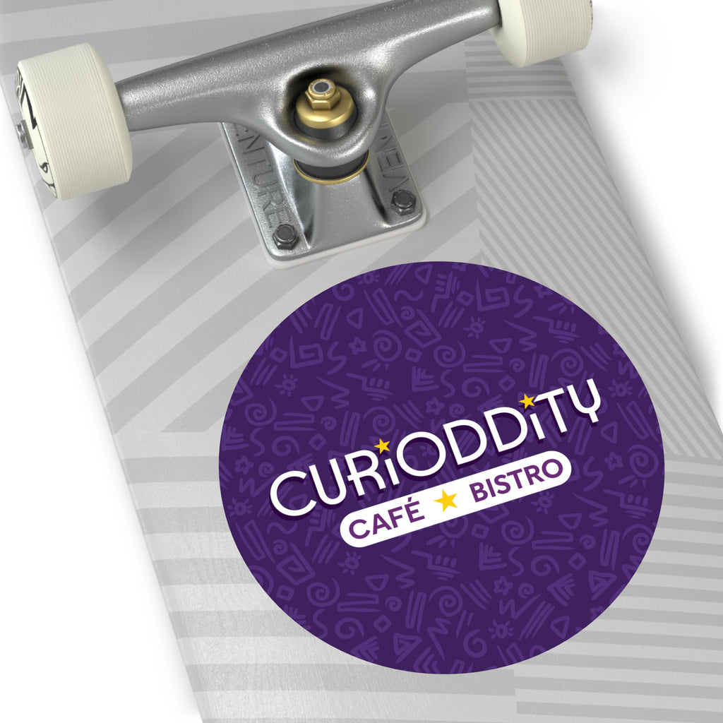 CURiODDiTY Round Vinyl Stickers Purple