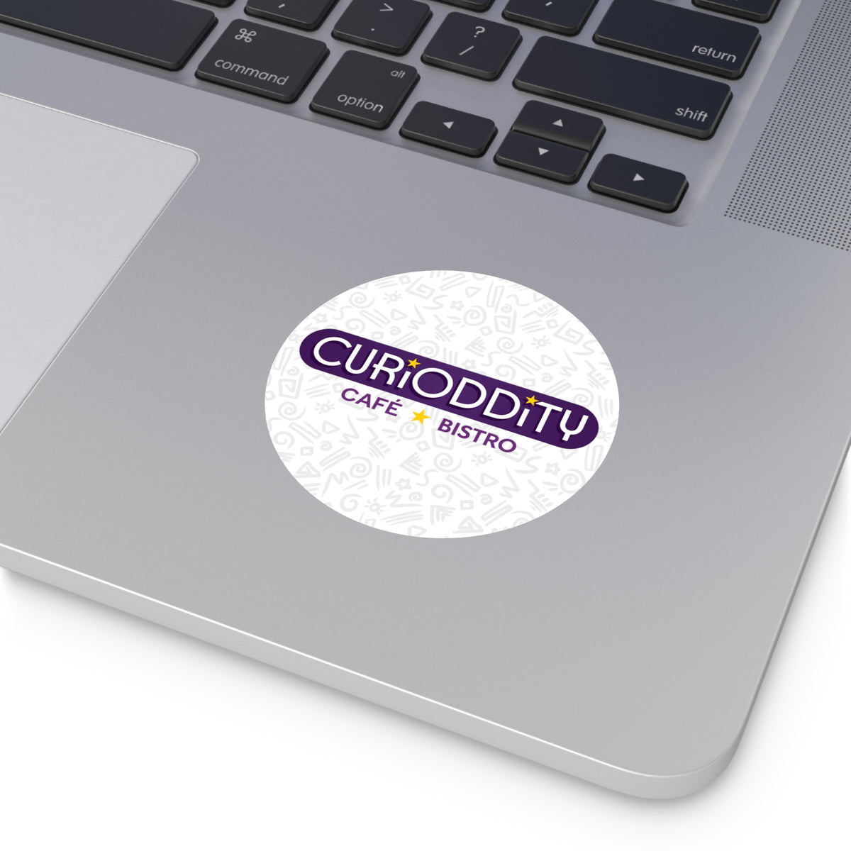 CURiODDiTY Round Vinyl Stickers White