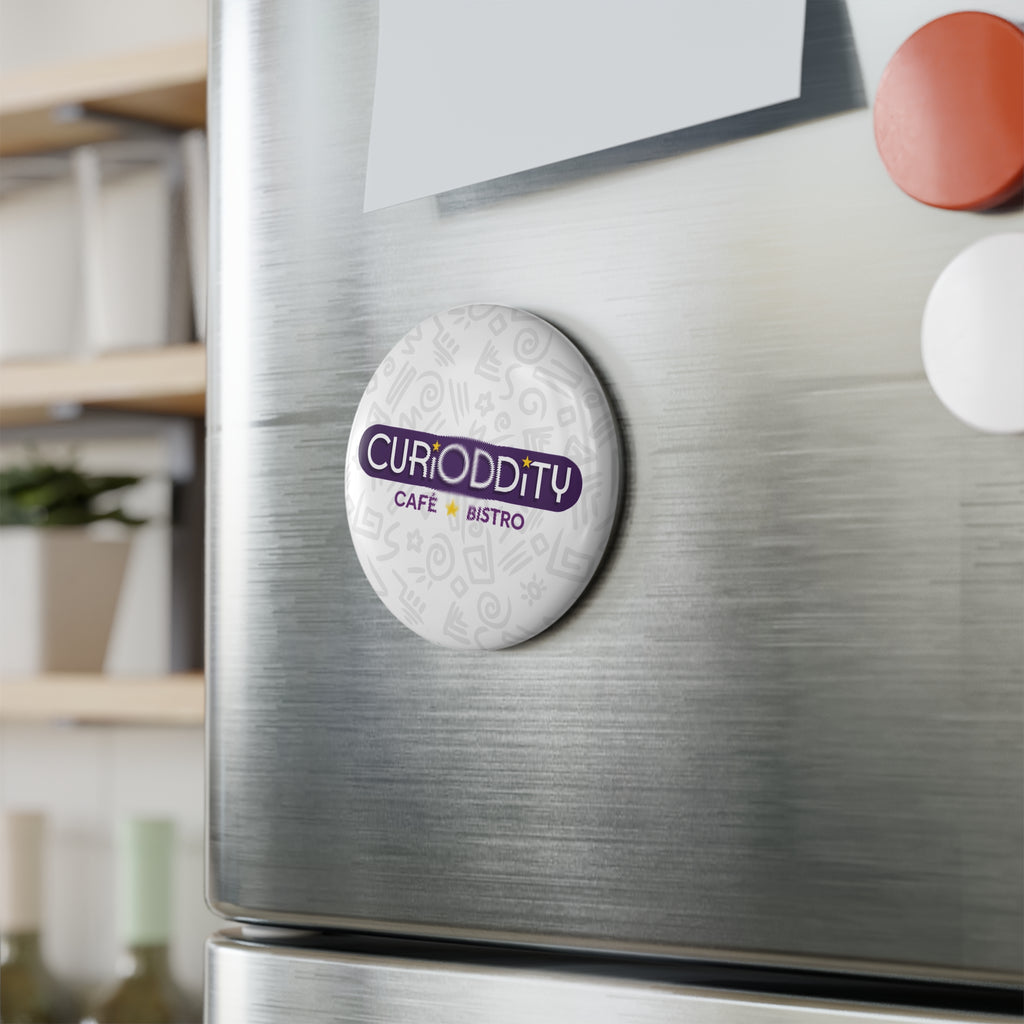 CURiODDiTY Button Magnet, Round White (1 & 10 pcs)