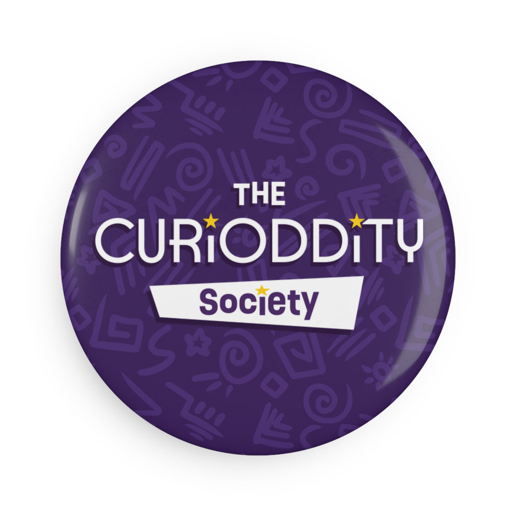 CURiODDiTY Button Magnet, Round Purple (1 & 10 pcs) "CURiODDiTY Society"