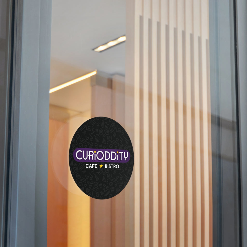 CURiODDiTY Round Vinyl Stickers Black
