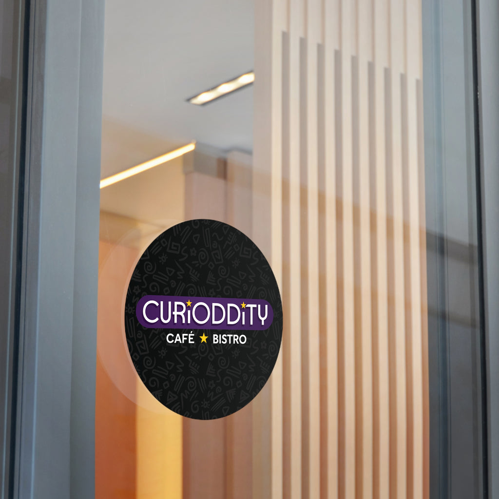 CURiODDiTY Round Vinyl Stickers Black