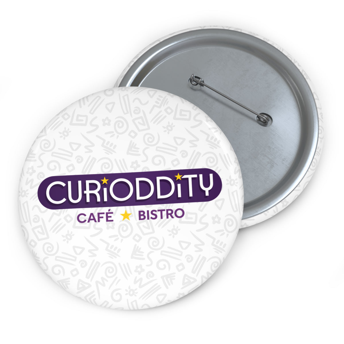 CURiODDiTY Pin Buttons White