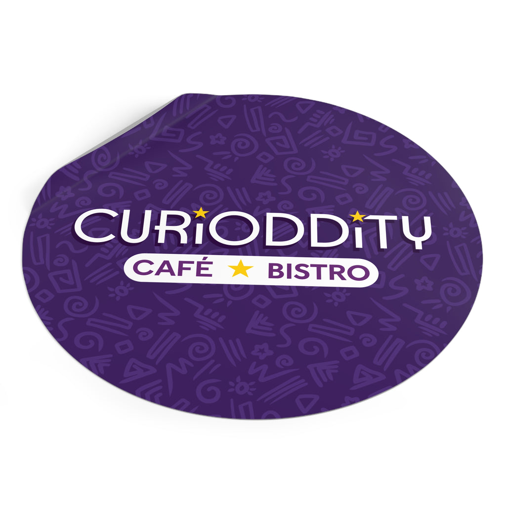 CURiODDiTY Round Vinyl Stickers Purple