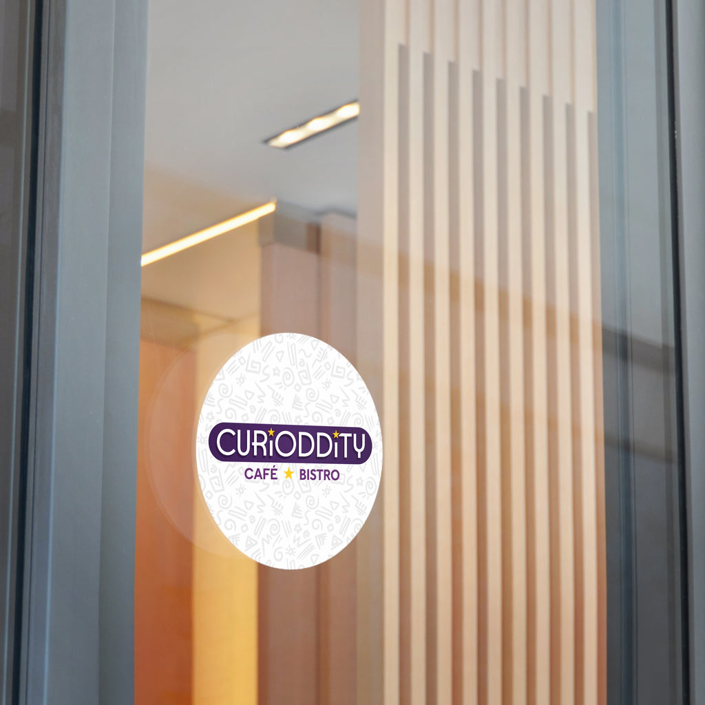 CURiODDiTY Round Vinyl Stickers White