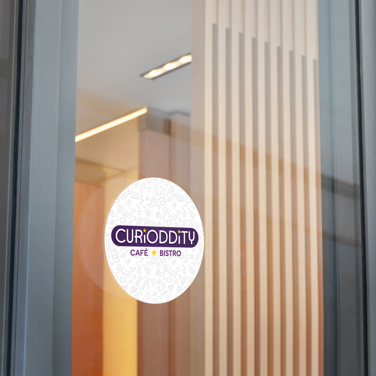 CURiODDiTY Round Vinyl Stickers White