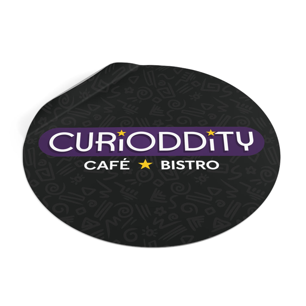 CURiODDiTY Round Vinyl Stickers Black