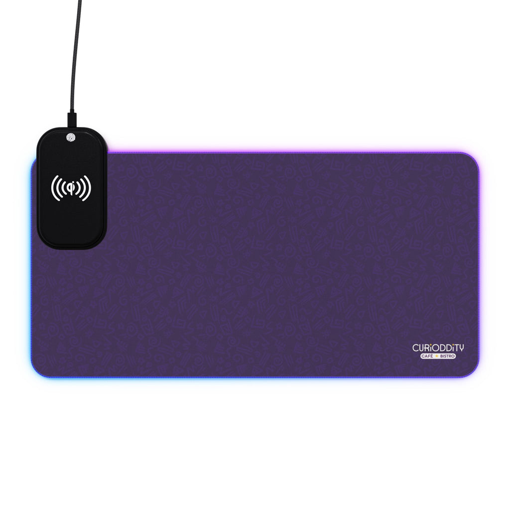 CURiODDiTY Epic Gamer LED Gaming Mouse Pad, Wireless Charging
