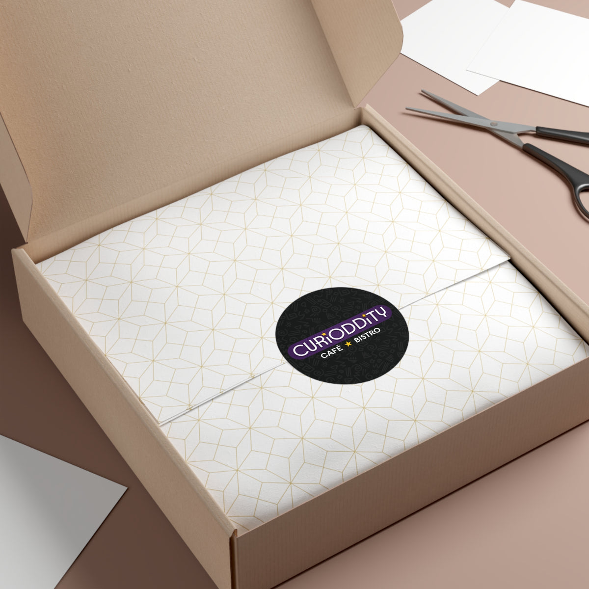 CURiODDiTY Round Vinyl Stickers Black