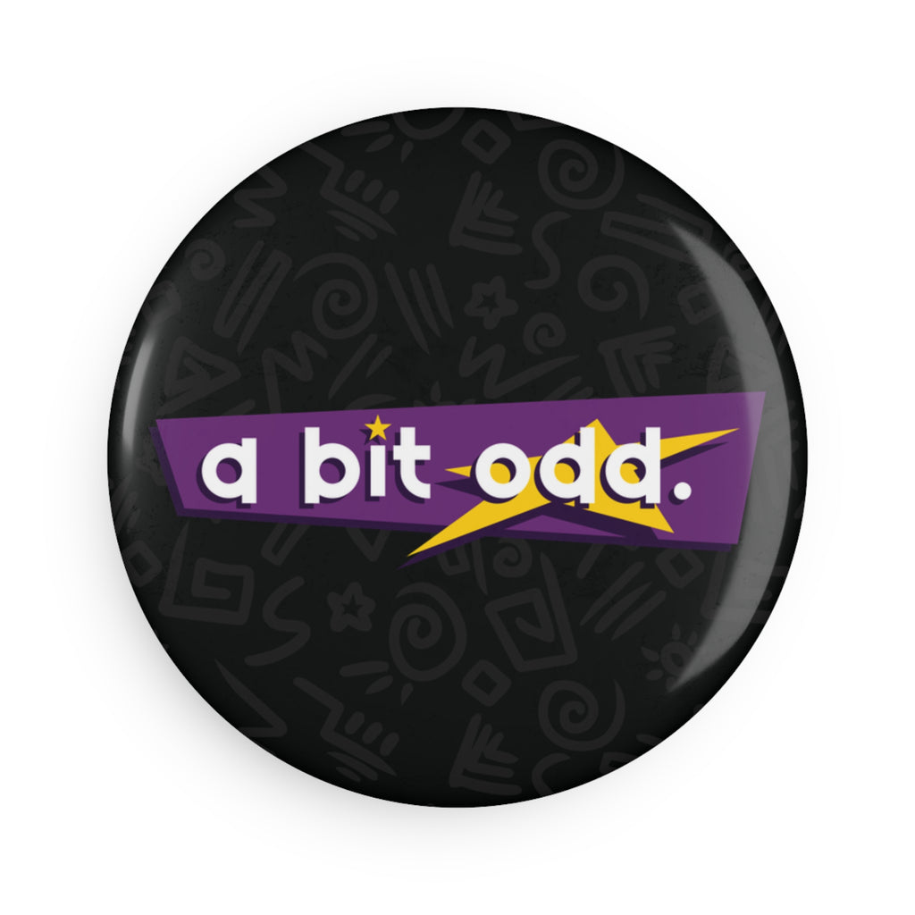 CURiODDiTY Button Magnet, Round "a bit odd" Black (1 & 10 pcs)