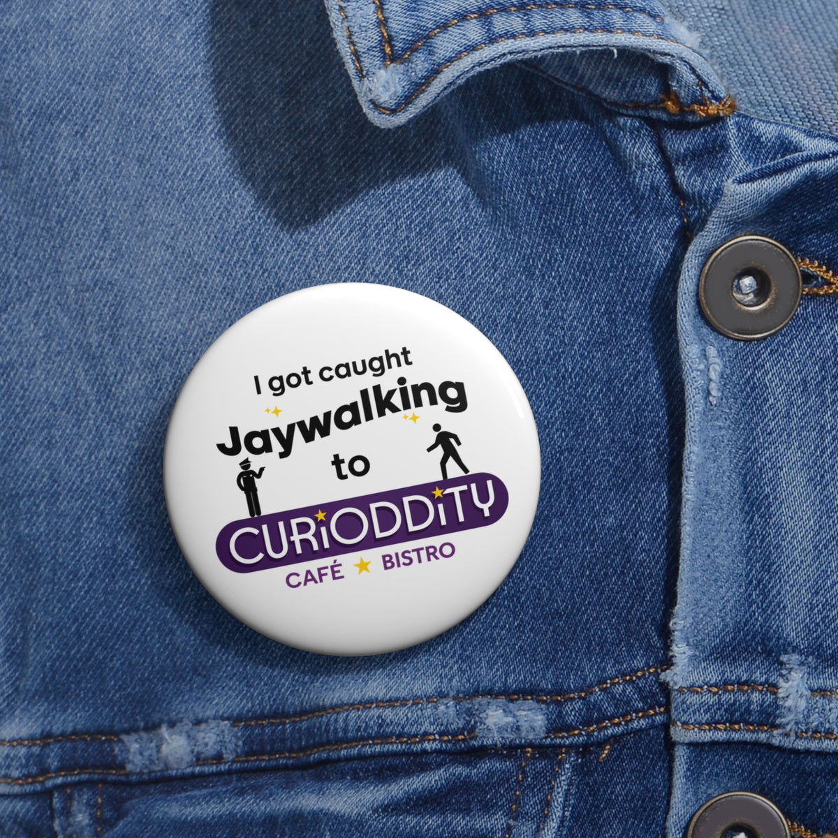 CURiODDiTY Pin Buttons "Jaywalking"