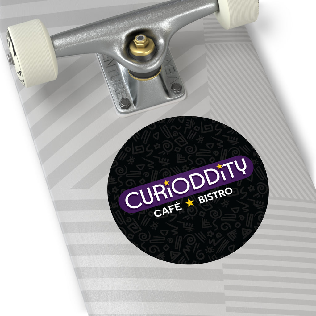 CURiODDiTY Round Vinyl Stickers Black