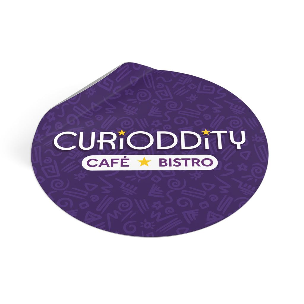 CURiODDiTY Round Vinyl Stickers Purple