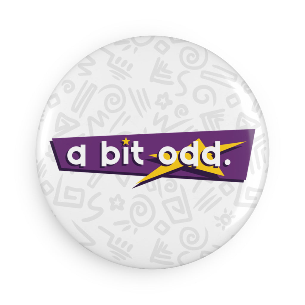 CURiODDiTY Button Magnet, Round "a bit odd" White (1 & 10 pcs)