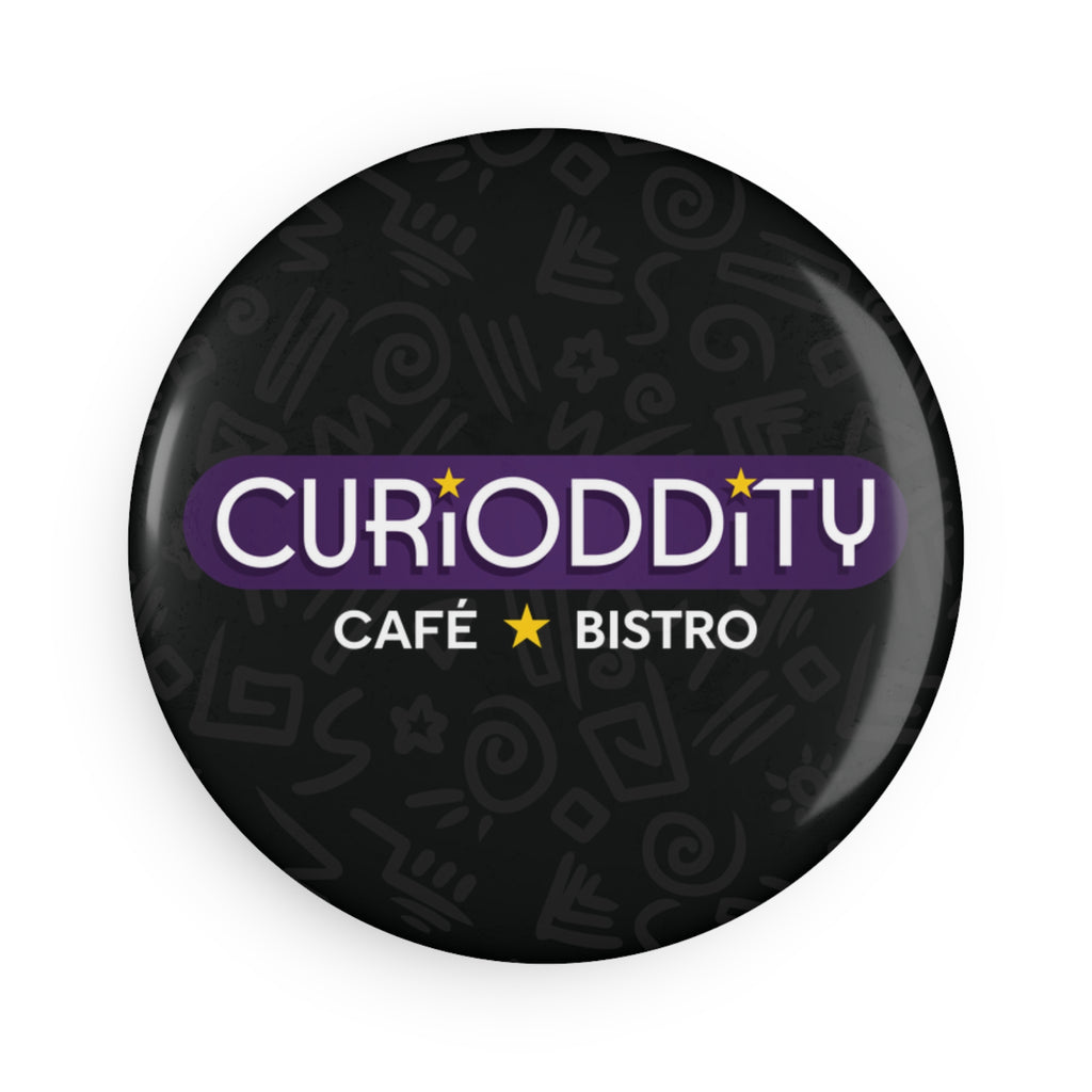 CURiODDiTY Button Magnet, Round Black (1 & 10 pcs)