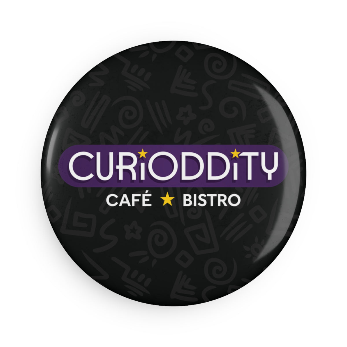 CURiODDiTY Button Magnet, Round Black (1 & 10 pcs)