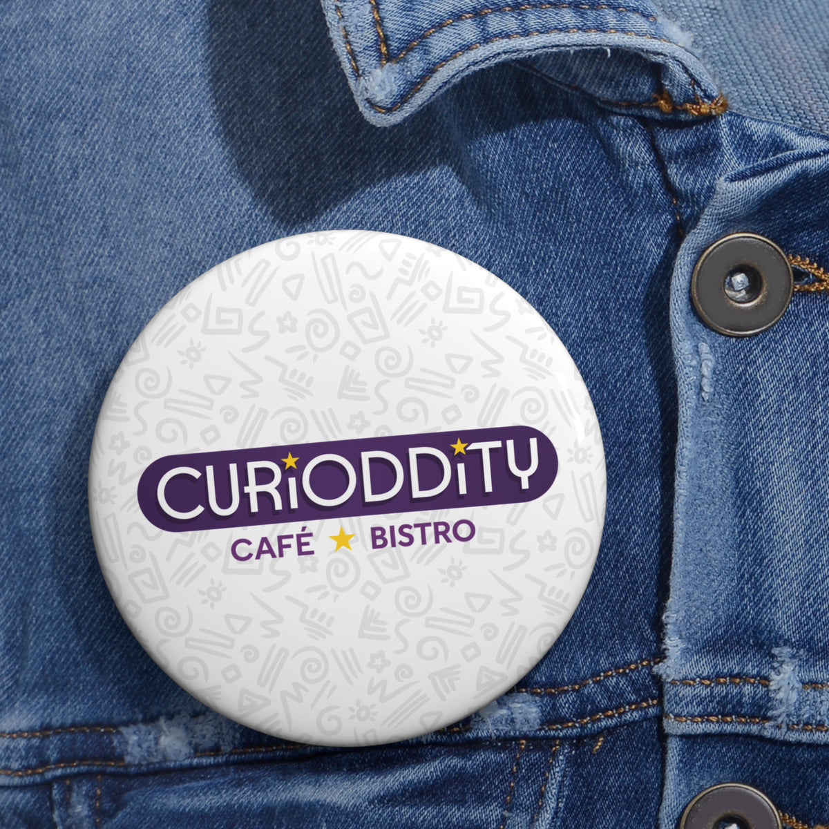 CURiODDiTY Pin Buttons White