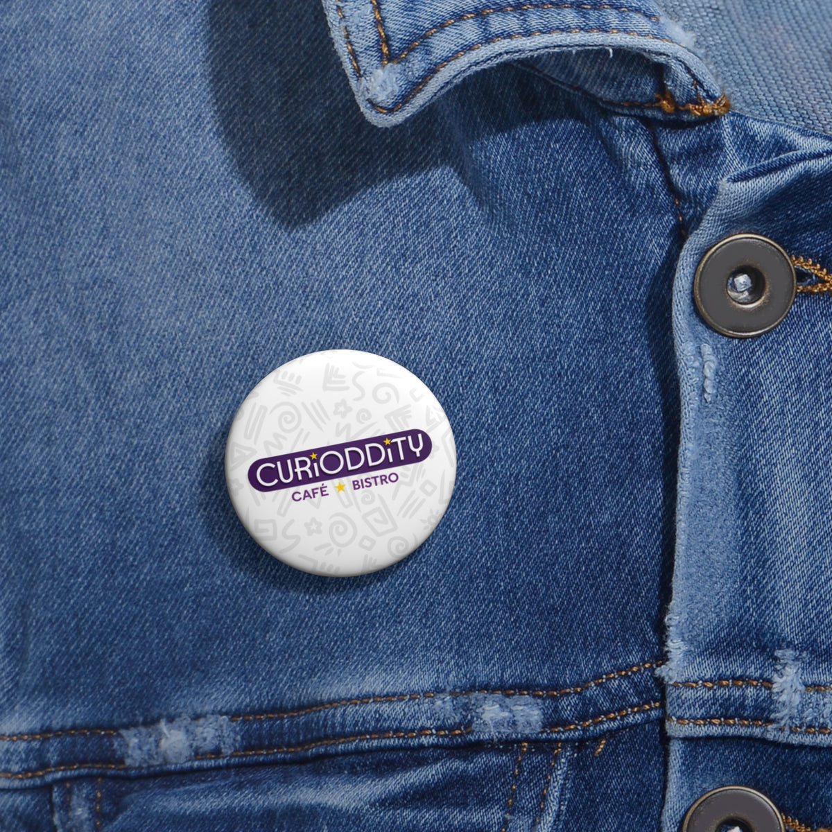 CURiODDiTY Pin Buttons White