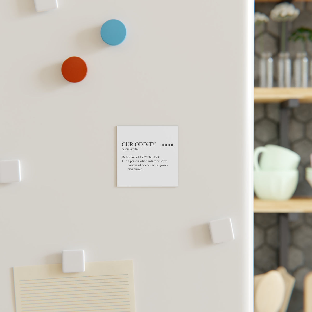 CURiODDiTY Square Magnet "Dictionary"