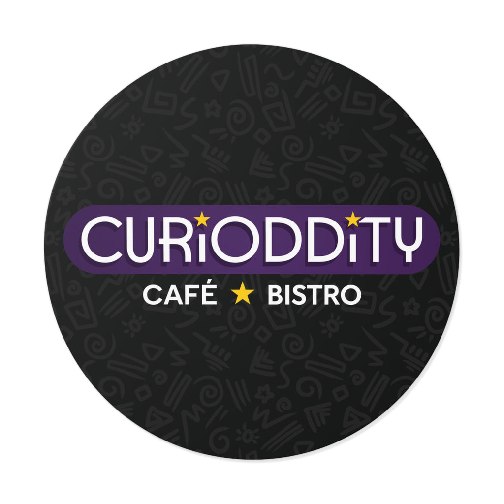 CURiODDiTY Round Vinyl Stickers Black