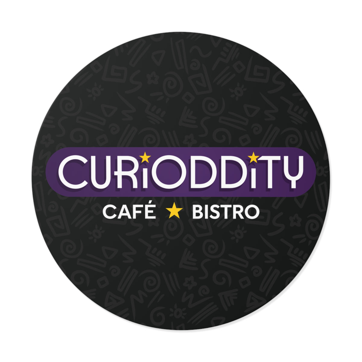 CURiODDiTY Round Vinyl Stickers Black