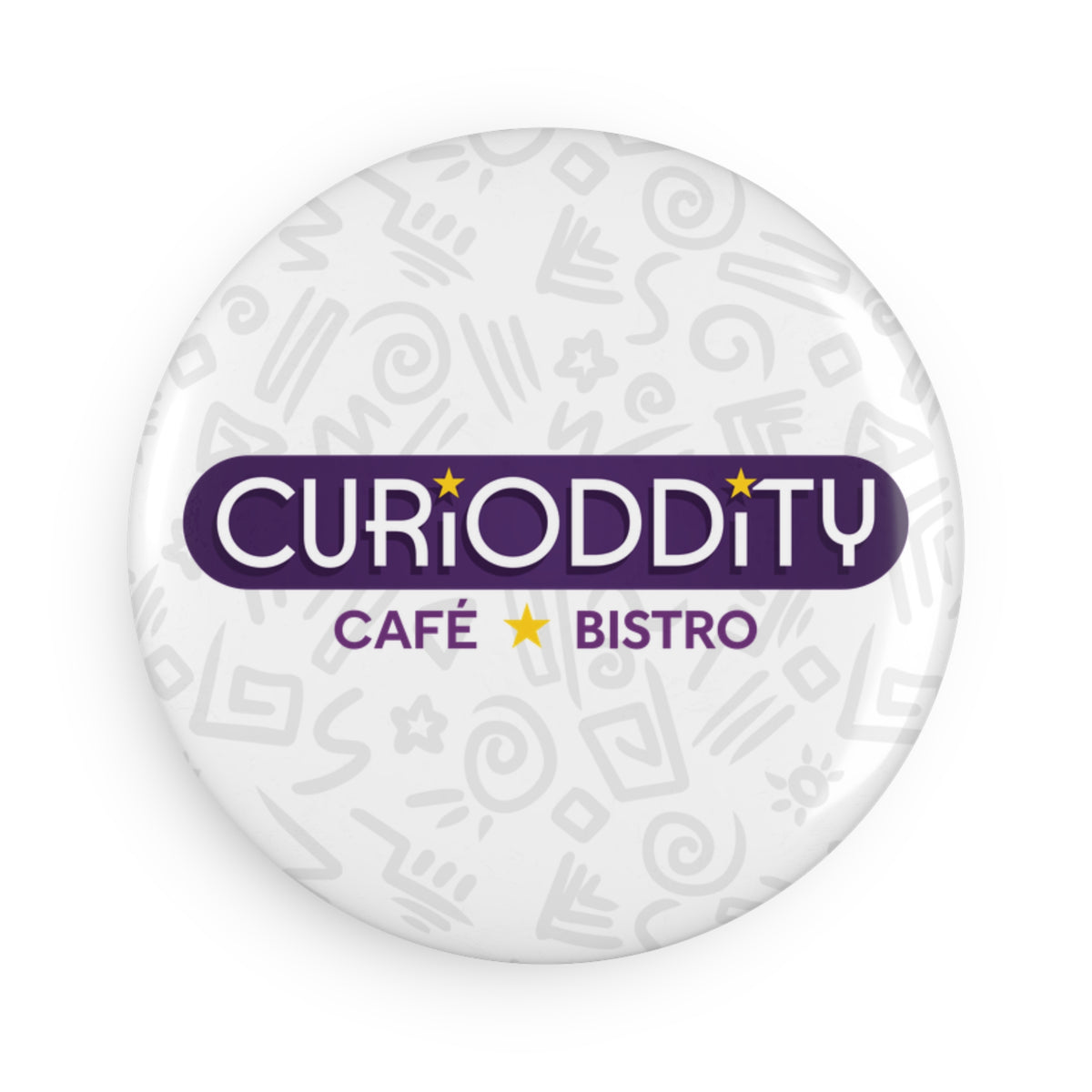 CURiODDiTY Button Magnet, Round White (1 & 10 pcs)