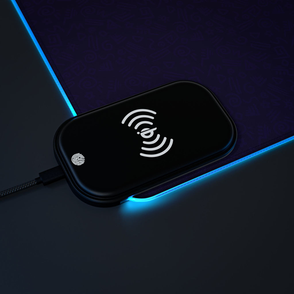 CURiODDiTY Epic Gamer LED Gaming Mouse Pad, Wireless Charging
