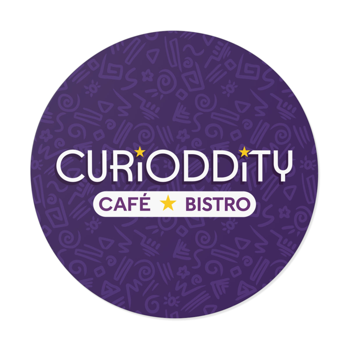 CURiODDiTY Round Vinyl Stickers Purple