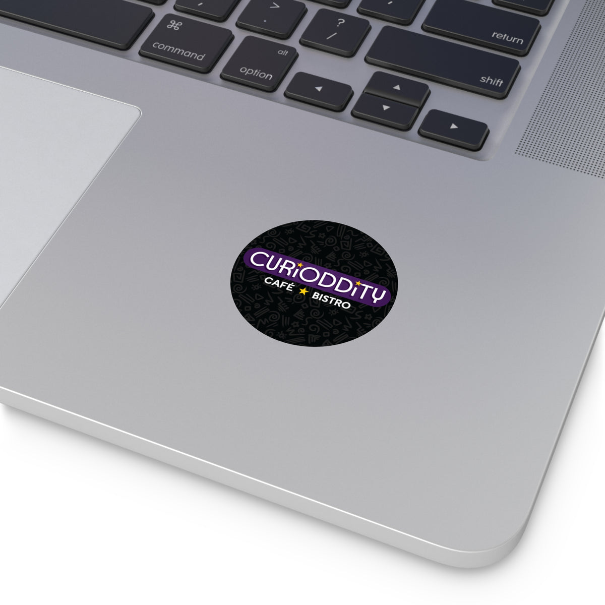 CURiODDiTY Round Vinyl Stickers Black