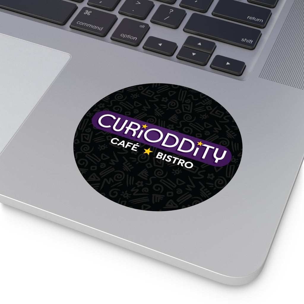 CURiODDiTY Round Vinyl Stickers Black