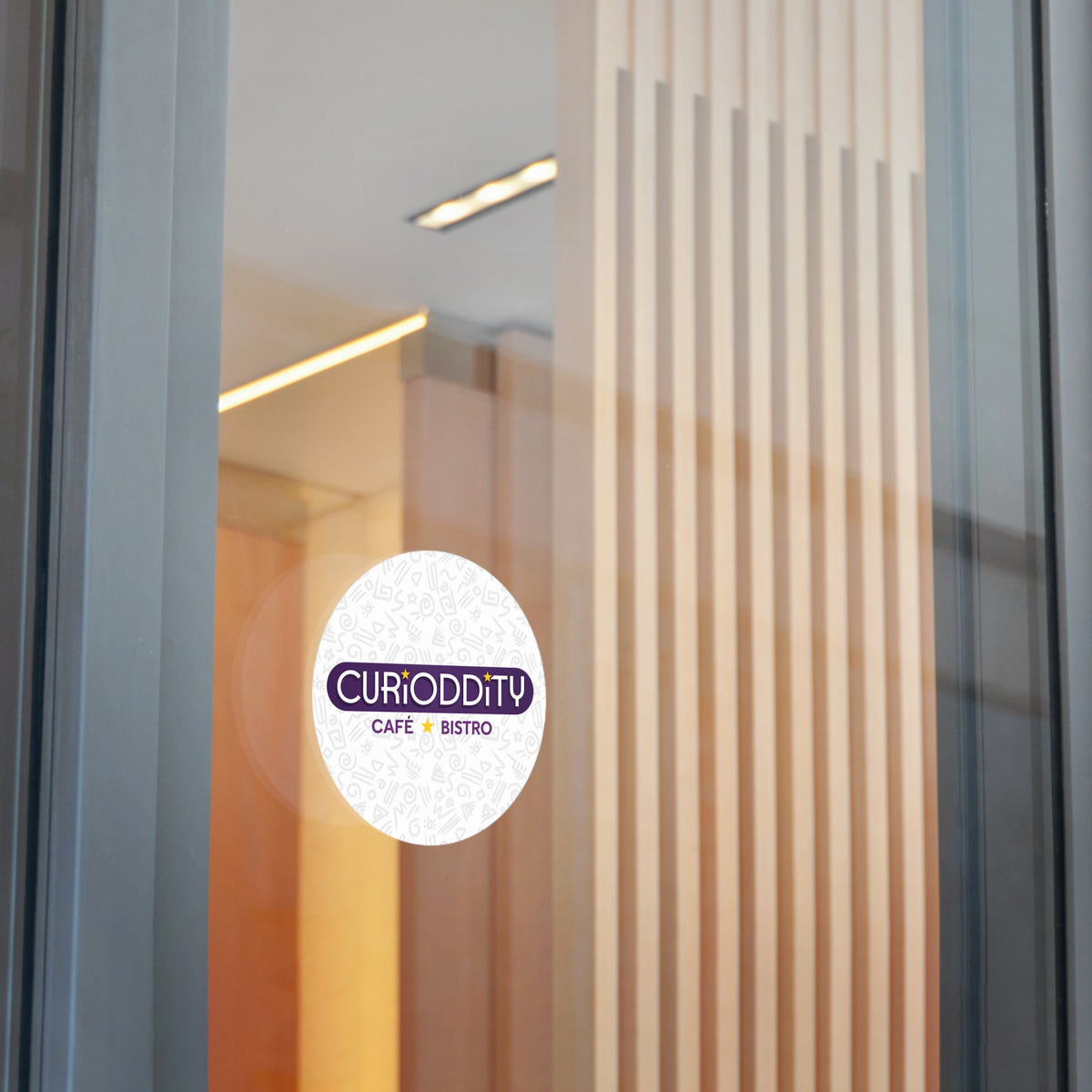 CURiODDiTY Round Vinyl Stickers White
