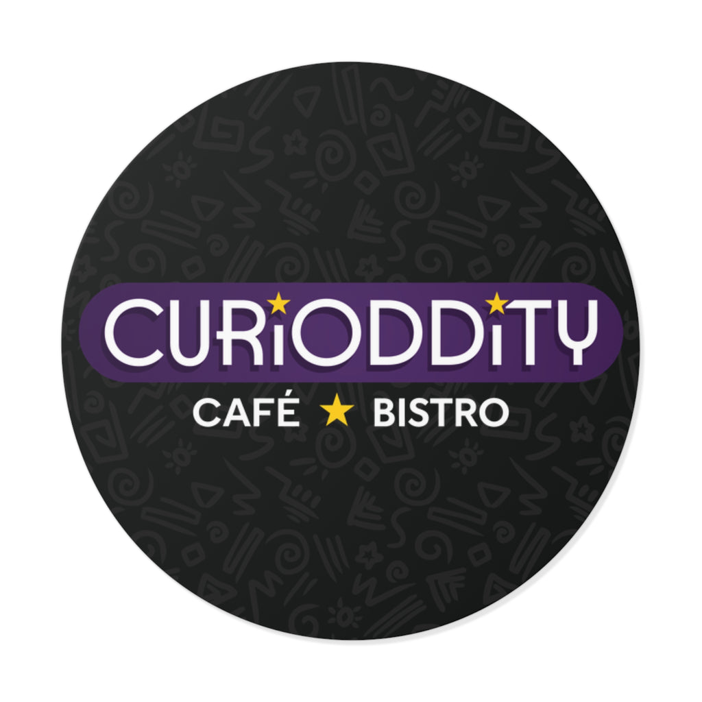 CURiODDiTY Round Vinyl Stickers Black