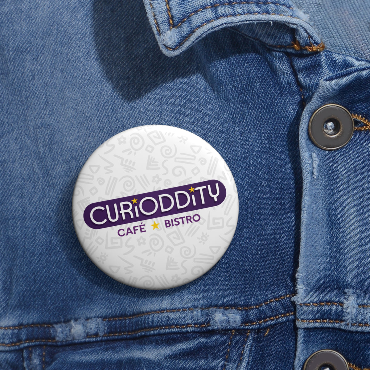 CURiODDiTY Pin Buttons White