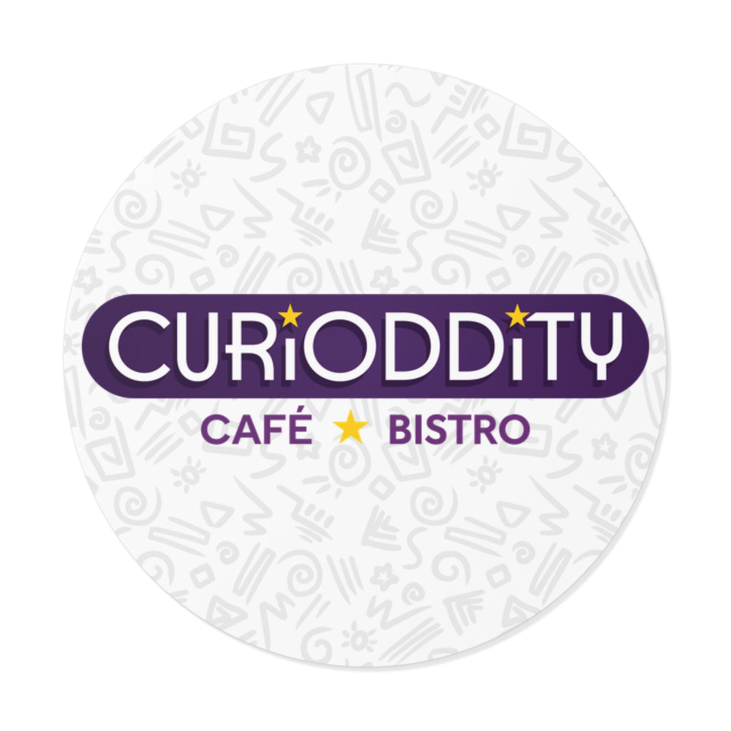 CURiODDiTY Round Vinyl Stickers White