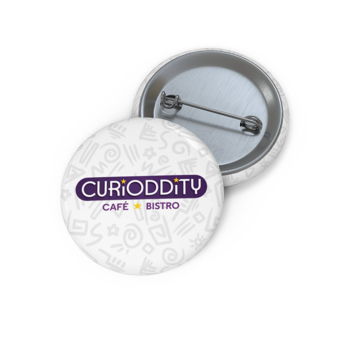 CURiODDiTY Pin Buttons White