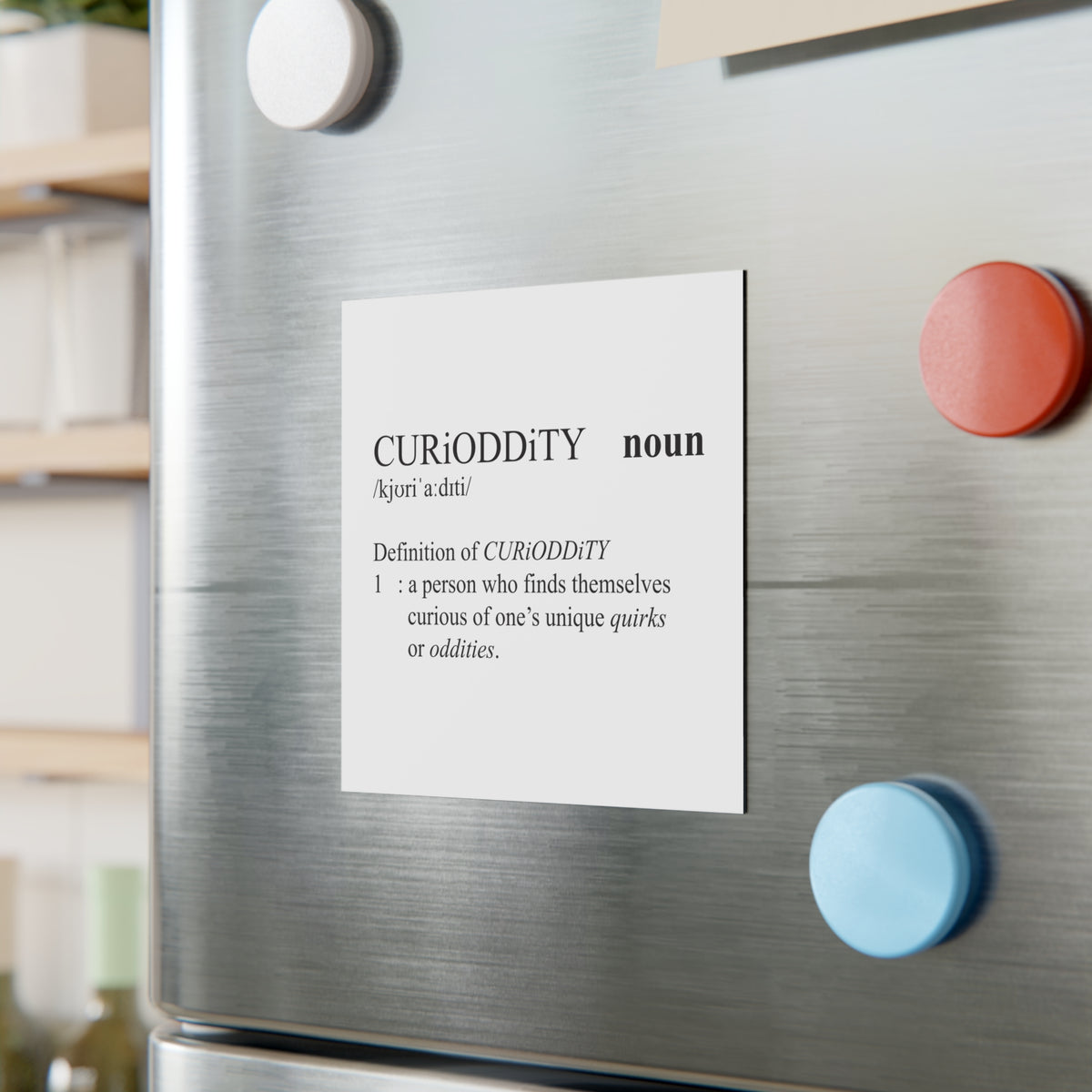 CURiODDiTY Square Magnet "Dictionary"