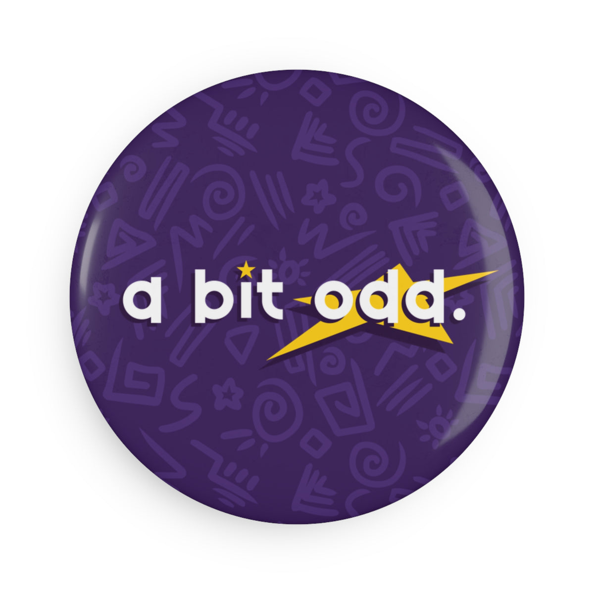 CURiODDiTY Button Magnet, Round "a bit odd" Purple (1 & 10 pcs)