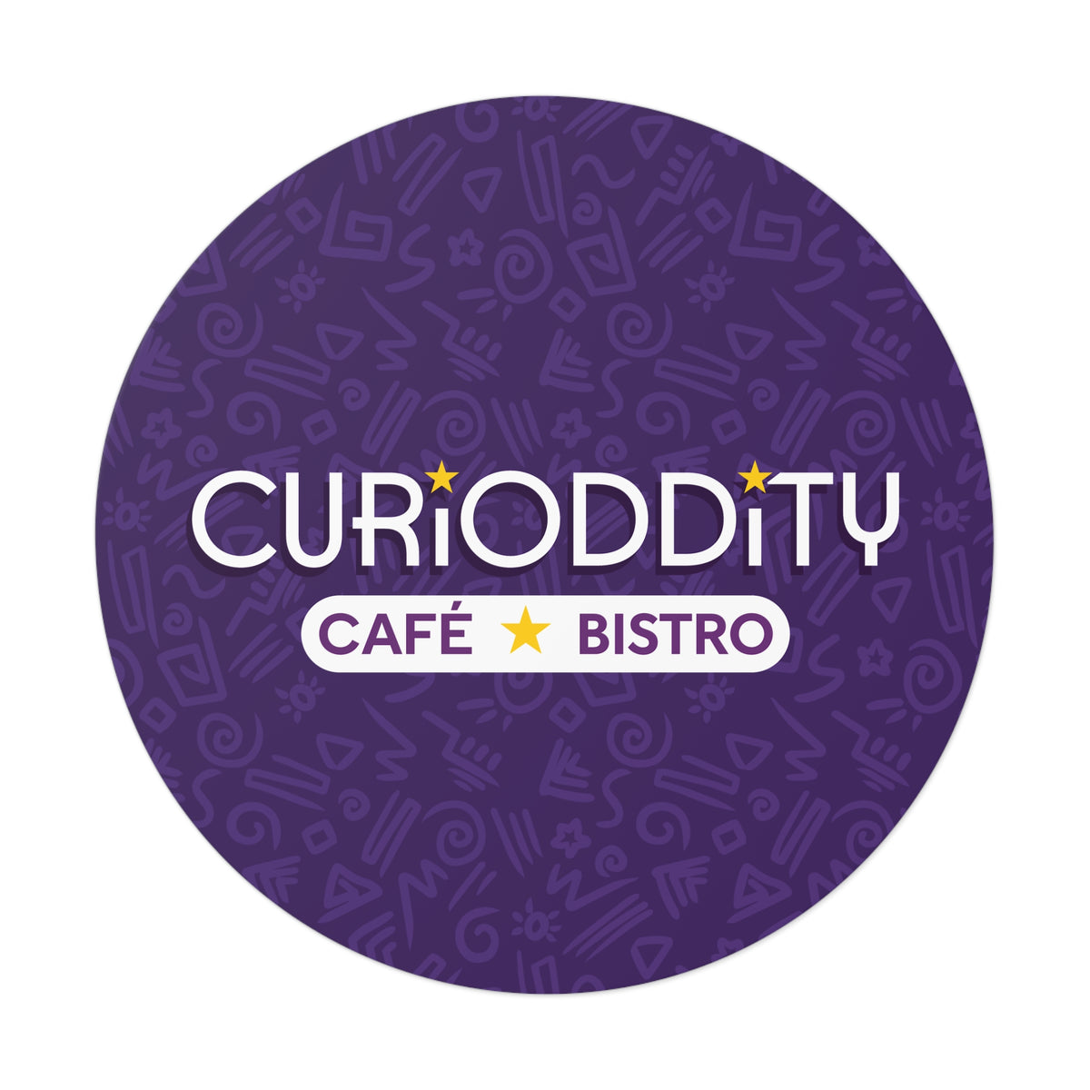 CURiODDiTY Round Vinyl Stickers Purple
