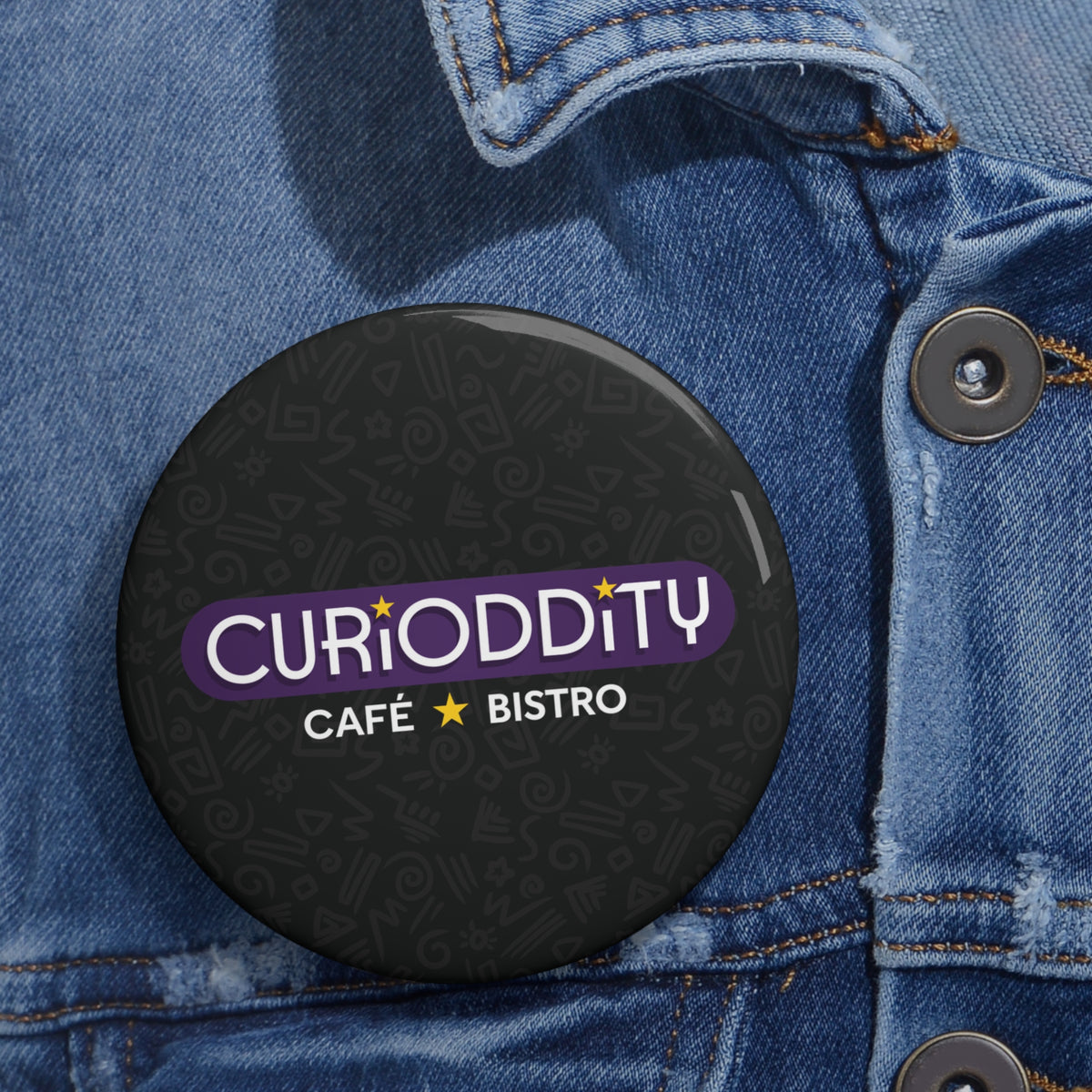 CURiODDiTY Pin Buttons Black