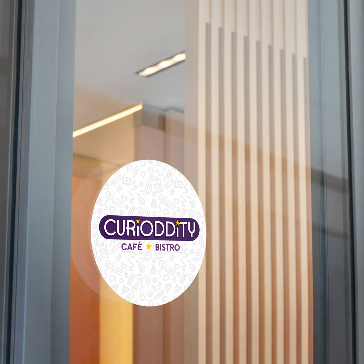 CURiODDiTY Round Vinyl Stickers White
