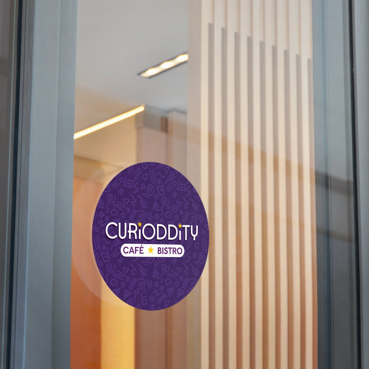 CURiODDiTY Round Vinyl Stickers Purple