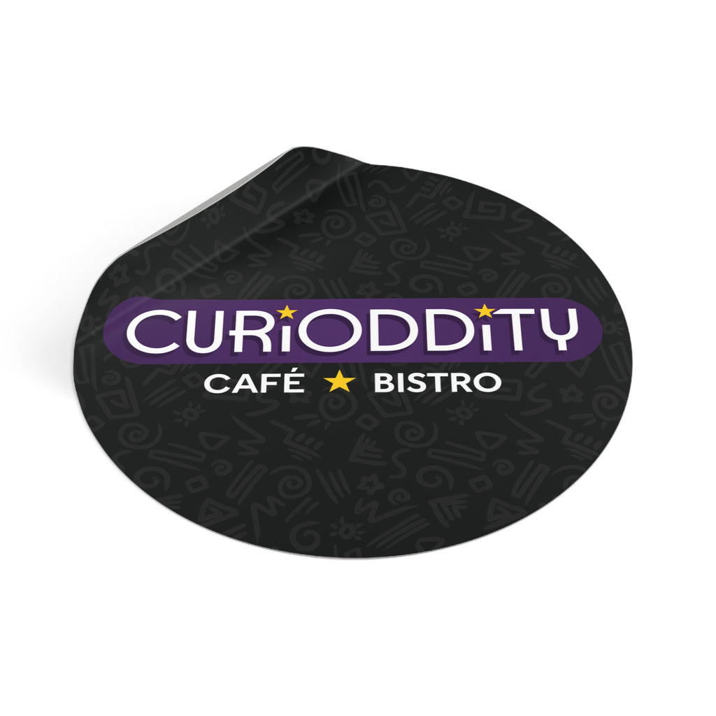 CURiODDiTY Round Vinyl Stickers Black
