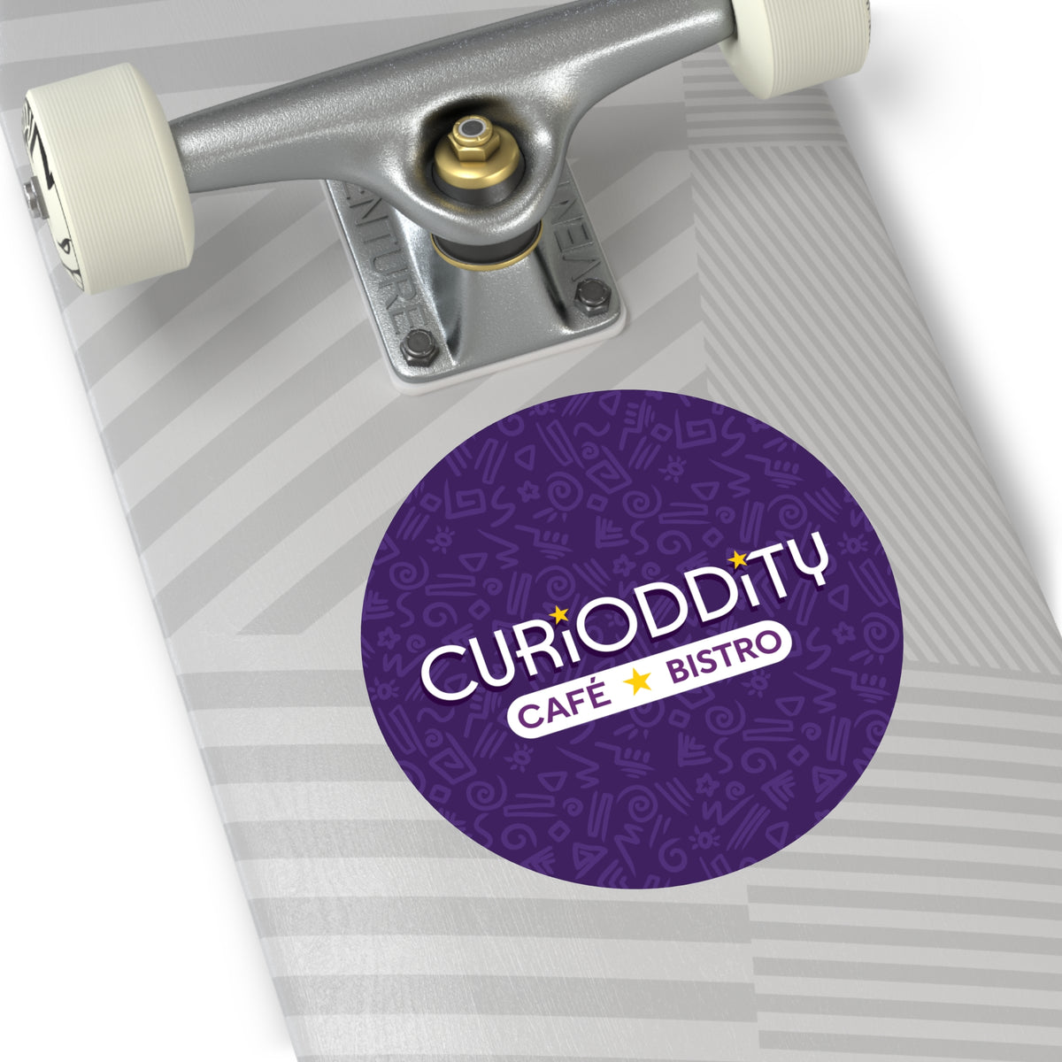 CURiODDiTY Round Vinyl Stickers Purple