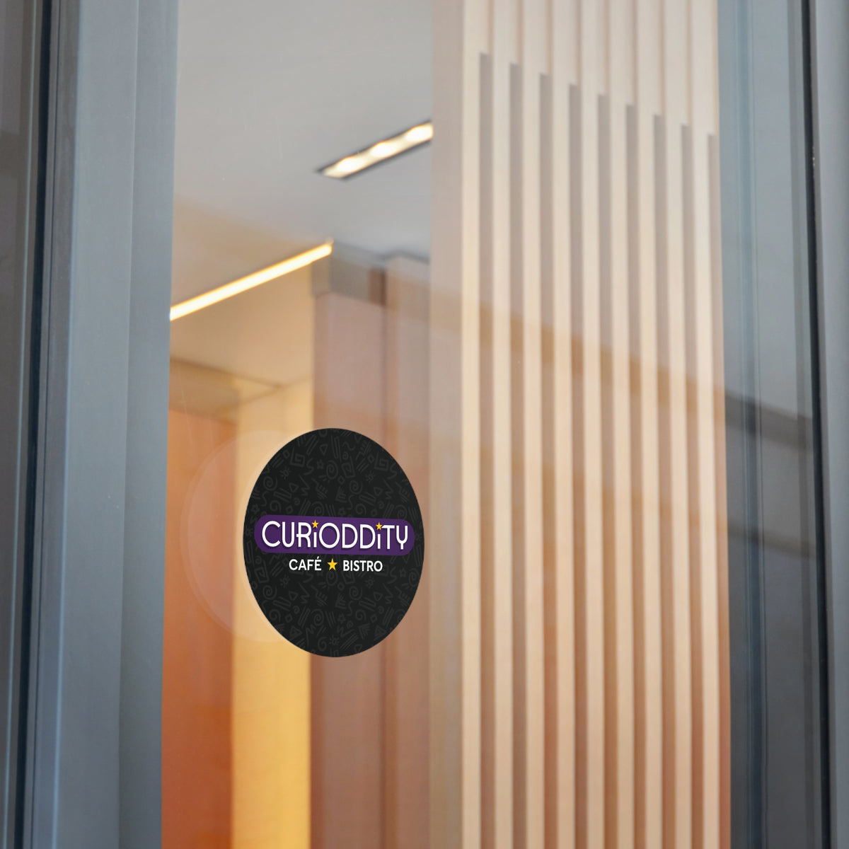 CURiODDiTY Round Vinyl Stickers Black